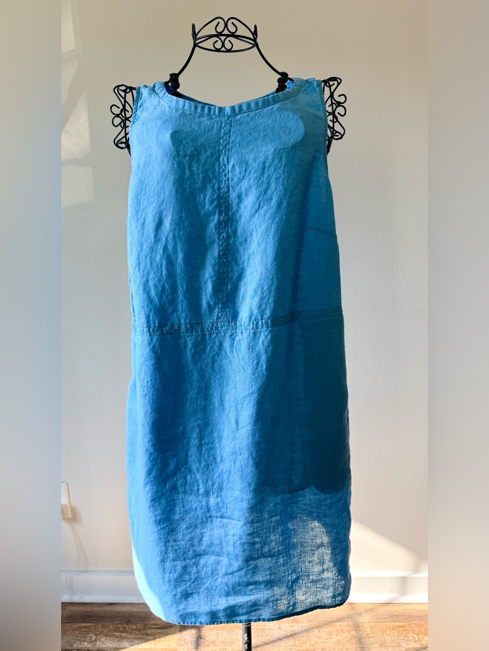 J.Jill - Love Linen Sleeveless Shift Dress - Medium - Light Blue